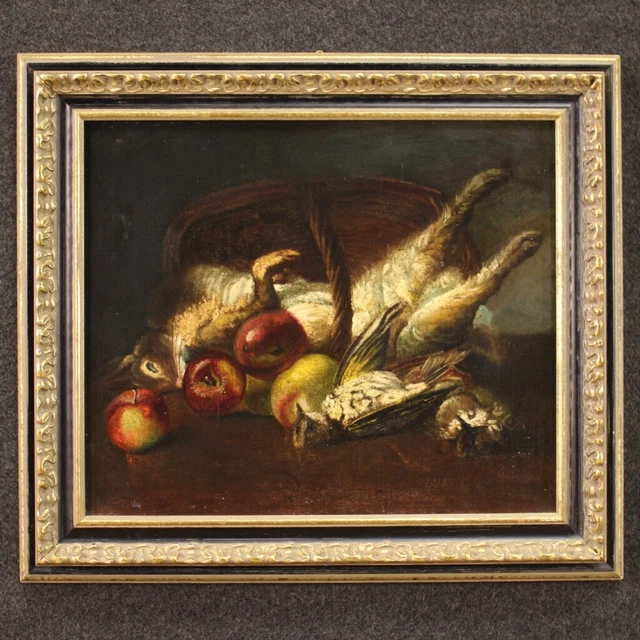TABLEAU PEINTURE HUILE Sur Toile Signée Lenoir Dimensions : Avec Cadre H 44... EUR 77,00