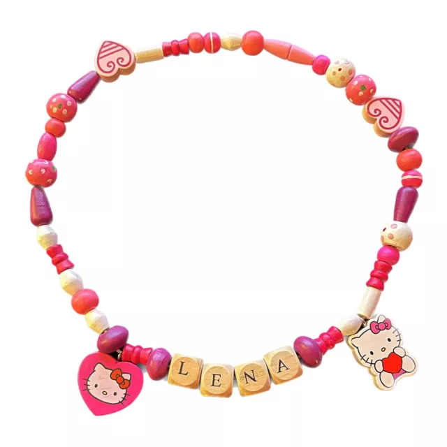 Hello Kitty Kinder Kette - Original Sanrio 2010 90s Style Bunt Halskette Lena