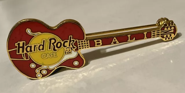 Hard Rock Cafe Pin ~ BALI ~ Red Gibson Guitar