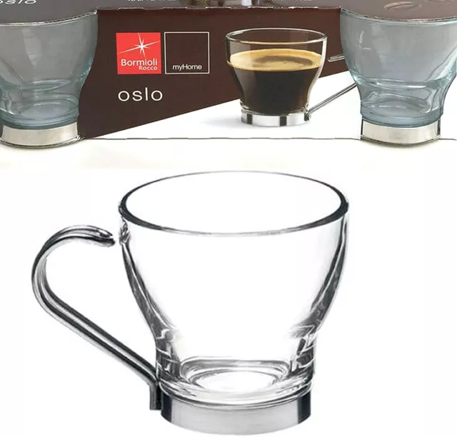 BORMIOLI SET 6 TAZZINE con manico caffè PUNCH Ristoro e Casa Modello Oslo