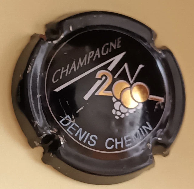 capsule de champagne AN 2000 PERSO DENIS CHEMIN sur 614 noir