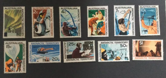 1966 Australian Antarctic Territory Definitive's Set Of 11 MNH.