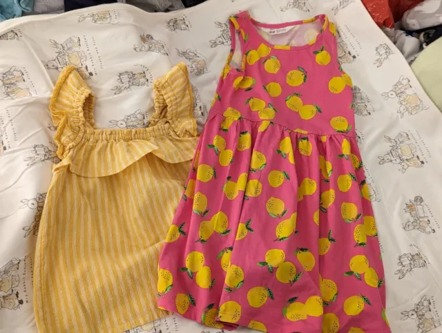 Girls Summer Holiday Clothes Bundle size 6-7 years Top & dress- excellent condit