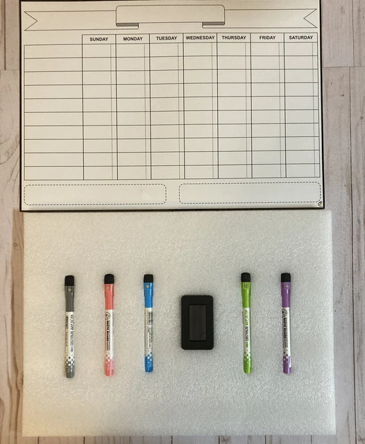 MAGNETIC BLACK DRY Erase Chore Chart for Multiple Kids and Adults ...