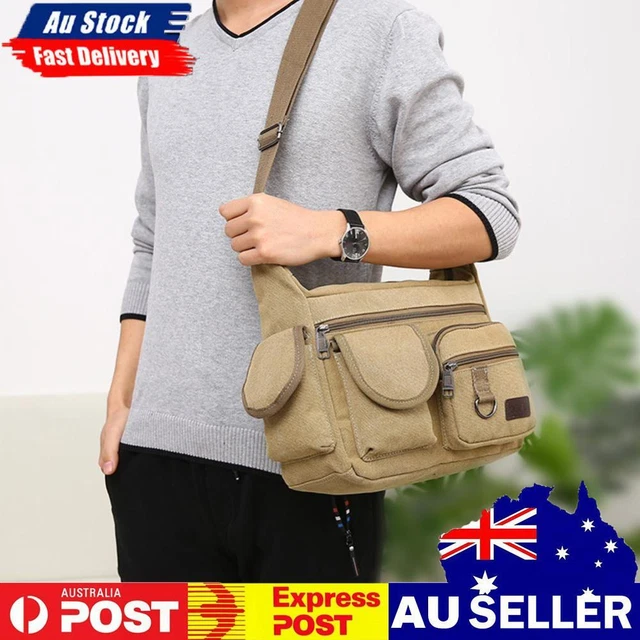 Men's canvas sales shoulder bags australia