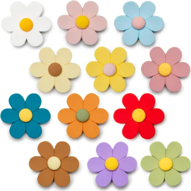 Cute 3D Flower Fridge Magnets for Adults, Funny Colorful Strong Decorative Magne