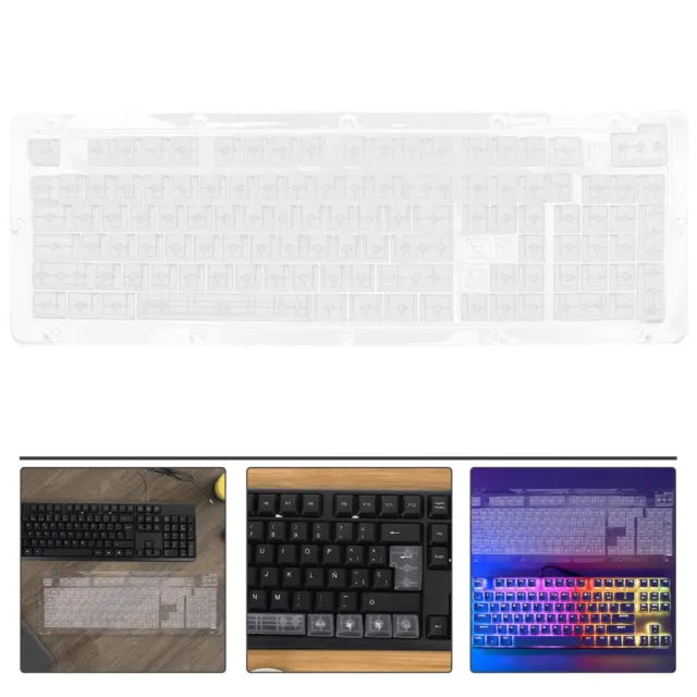 1 Set of Keyboard Keycaps Replacement Keycaps Gaming Mechanical Transparent