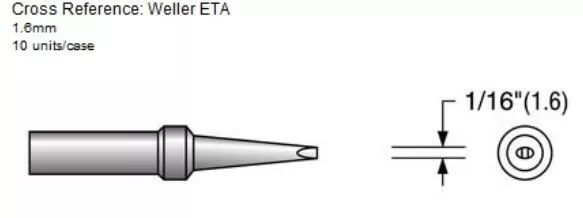 Plato EW-303 (Weller ETA) Lead-Free Soldering Tip, Screwdriver, 1/16 in