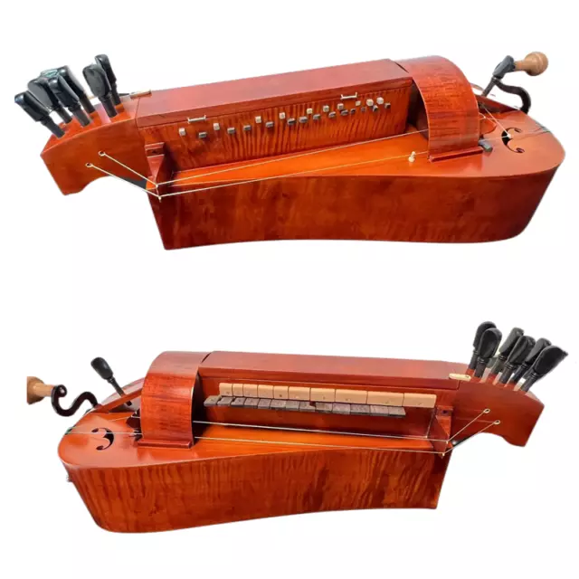 Hand Made 6 strings 23 key Hurdy Gurdy vielle,Maple wood,Pretty color good soud