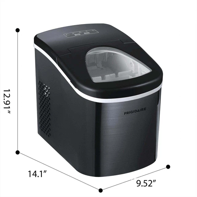 FRIGIDAIRE 26 LB. Countertop Ice Maker EFIC117SS, Black Stainless