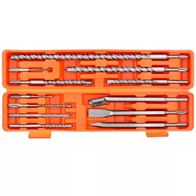 SDS Plus Chisel & Drill Bit Set with 12 Pieces