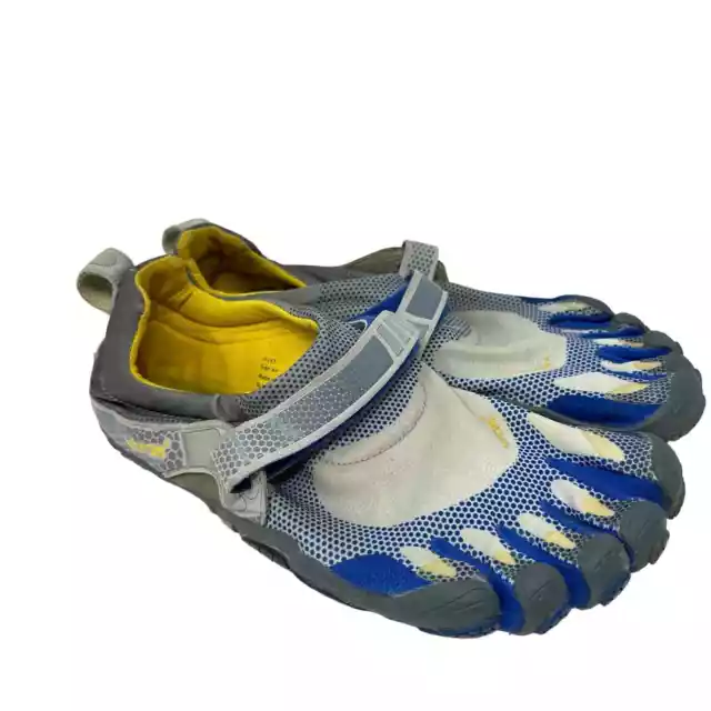 Vibram Fivefingers Bikila Shoes Mens 10.5-11 44 Grey Blue Barefoot Running M349