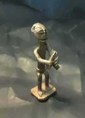 African Gold Weight Akan Bronze Antique GoldWeight Ghana Man Knife 2