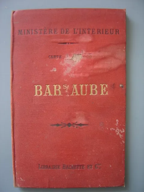 Grande CARTE de BAR-SUR-AUBE de 1885  Essoyes Bar-sur-Seine Bayel Vitry Beurey