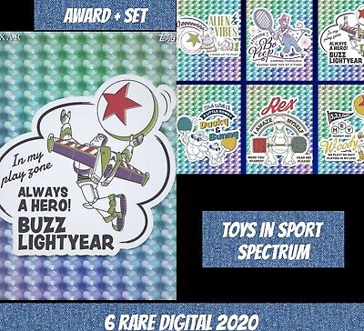 Topps Disney Buzz Lightyear Award + Set (1+5 Toys In Sport spectrum 2020 Digital