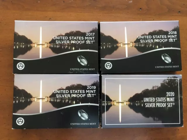 2017-2020 United States Partial SILVER Proof Sets - 4 Consecutive Years