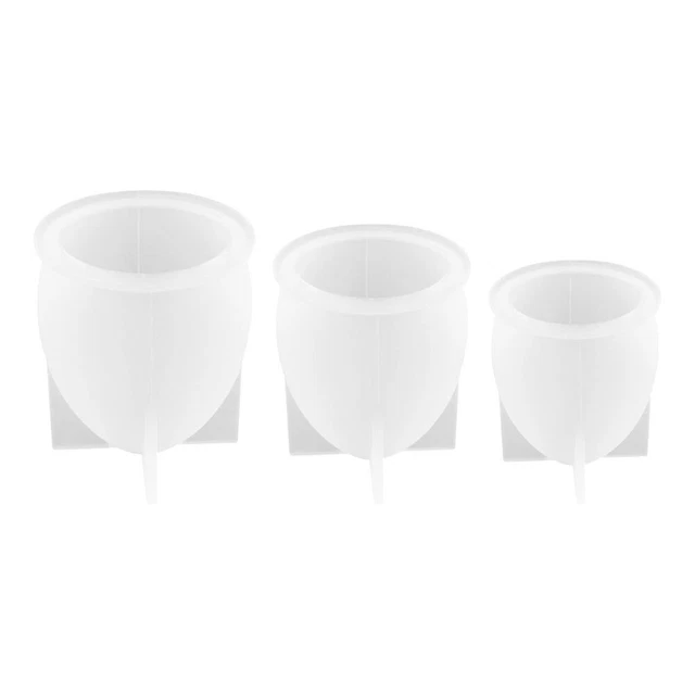 3 piezas moldes de fundición de resina epoxi para bolas de cristal en forma de huevo