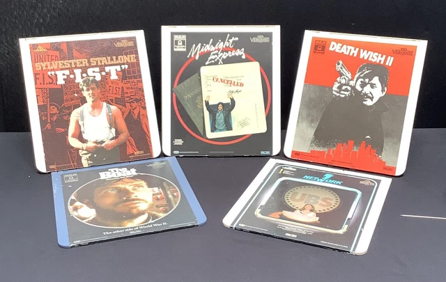 CED Videodisc Films The Boat, Midnight Express, Fist, Death Wish II , Network
