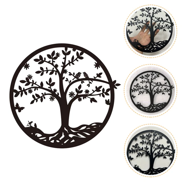 Silueta de metal arte de pared silueta metal decoración de pared decoración del hogar árbol de la vida
