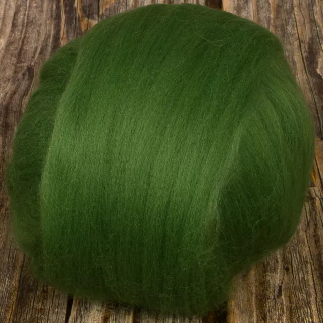 Corriedale Top (Dyed Grass) 100g Wool Roving Spinning Fibre Felting Orange