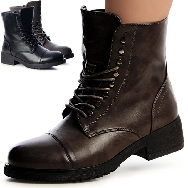 Chaussures Femme Travailleur Bottes Bottines Bottes à Lacets Paire de Chaussures