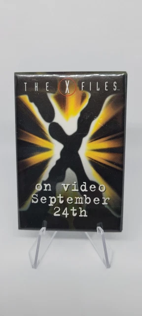 The X-Files Promo Pin for Release of Boxed Set Vol. 2 VHS 1996 3-Tape Set  HTF