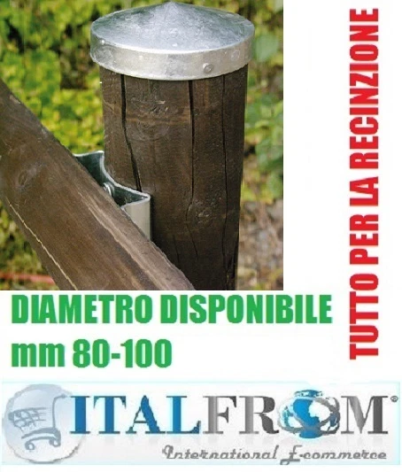 Copripalo Tappo In Acciaio Inox Per Pali In Legno X Recinzione