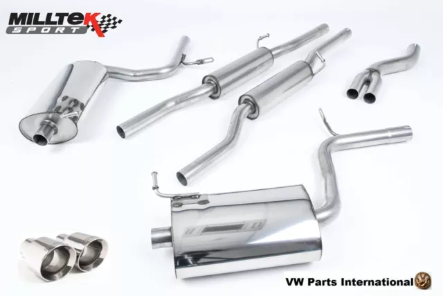 Audi A4 2.0 TFSI Quattro and DTM B7 Milltek Sport Cat Back Exhaust Tiptronic