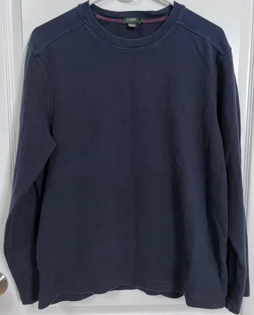 J. Crew Men’s Thermal Knit Crew Neck Sweater Navy Blue - Size SMALL