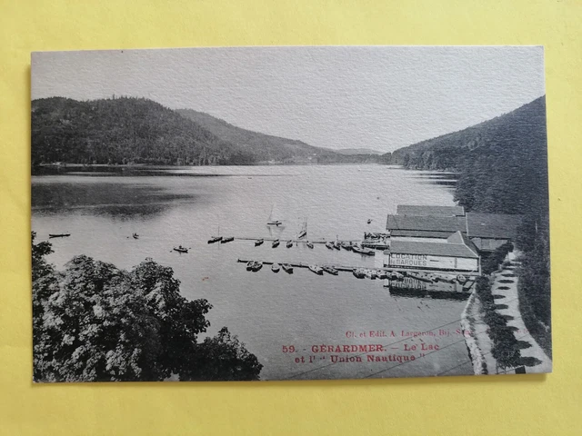CPA 88 - GERARDMER Vosges Le LAC et l'UNION NAUTIQUE"" boat rental