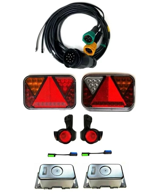 LED Anhängerbeleuchtung Set Rückleuchten 13 pol Kabel 5m Beleuchtung LED Anhängerbeleuchtung Set Rückleuchten 13 pol Kabel 5m Beleuchtung