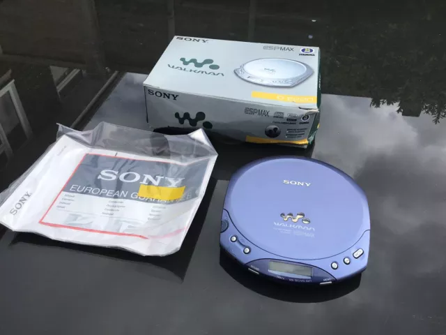 Sony D-E220 ESPMAX Portable Walkman CD Player Blue Tested & Working