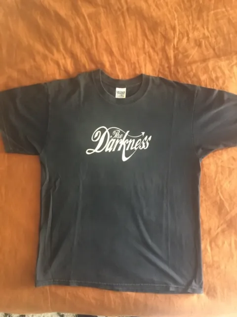 THE DARKNESS Vintage 2-Sided T-Shirt PERMISSION TO LAND Sz L Gildan EX Cond!