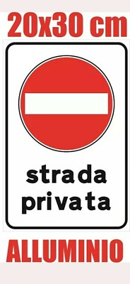 Señal De Tráfico De Aluminio 'Strada Senza Uscita' (Calle Sin Salida) - Medidas 450x300 Mm
