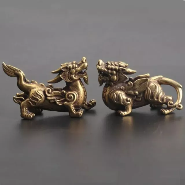Antique Small Pixiu Ornaments Solid Mythological Animals Ornaments  Home