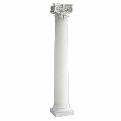 Fiberglass Smooth Tapered Column, Modern Composite & Attic Base (Choose Size)