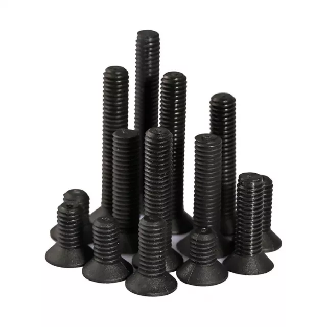 Nylon Flat Head Phillips Screws Countersunk head Machine Screws Black M4 / 4mm 2