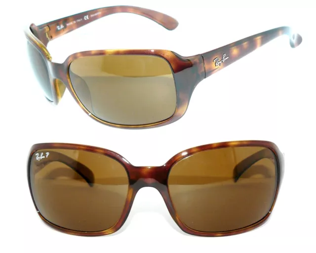 Ray Ban Sonnenbrille Braun Rb 4068 Polarisiert 642/57 Herren Damen Brille Etui