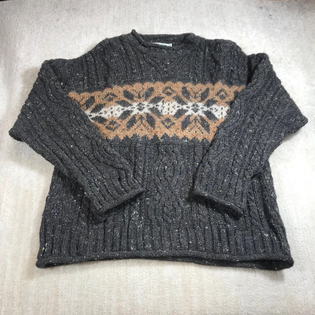 From The Hill Of Donegal Sweater Mens Medium Donegal Ireland Snow Roll Neck Wool