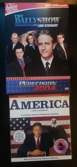 New The Daily Show w/Jon Stewart: Indecision 2004 &  "America" DVD Audiobooks