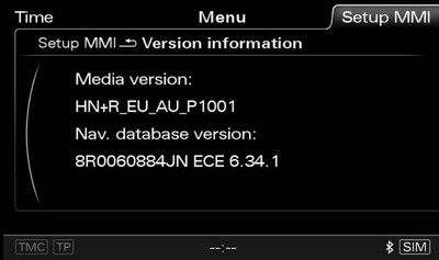 Audi 2022 Sat Nav Map MMI 3G Plus and High 3GP 3G+ ECE 6.34.1 - 8R0060884JN