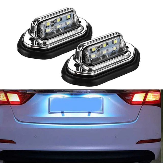 2 Pcs 12V 24V 6 LED Car Truck Number License Plate Light Rear Tail Light Waterpr