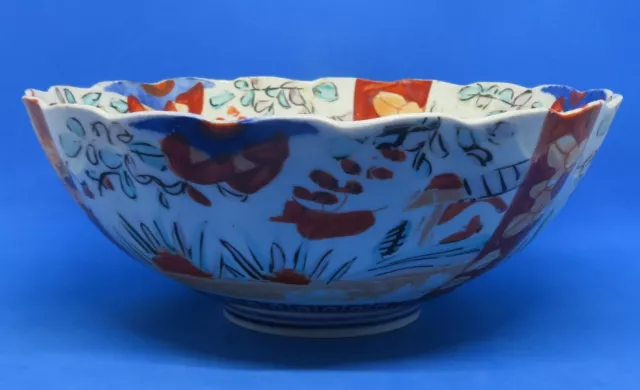Japanese Imari vintage Victorian Meiji Period oriental antique large bowl B 2