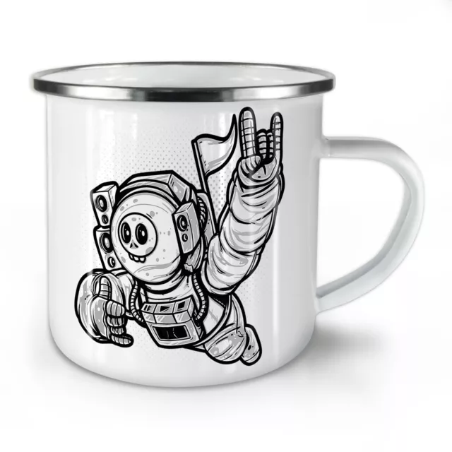 Astronaut Skull Space NEW Enamel Tea Mug 10 oz | Wellcoda