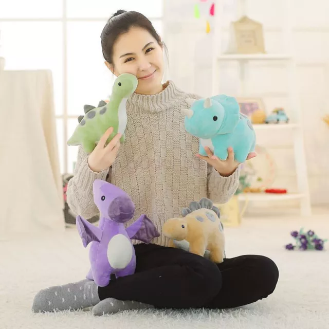 Cute Dinosaur Plush Toy Soft Stuffed Doll Throw Pillow Kids Xmas Gift Toy AU NEW