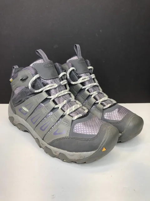 Keen Oakridge Waterproof Hiking Shoe Boot Mid Gray Purple Women's 10 1015356