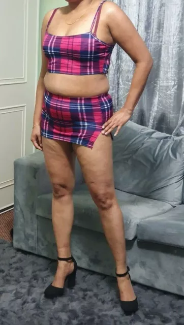Pink tartan dresses deals on sale