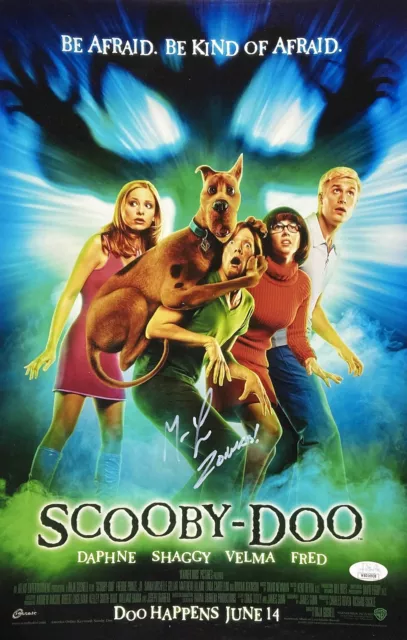 Matthew Lillard Signed 11x17 Scooby Doo Movie Poster Photo Zoinks Insc JSA ITP