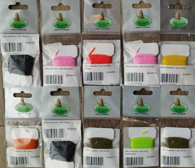 Gros Lot : 18 Paquets De Body Stretch Sybai 4mm Pour Montage De Nymphes Et Mouches De Pêche