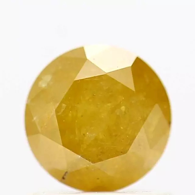 salt and pepper diamond 0.80 cts fancy yellow color round loose diamond for ring